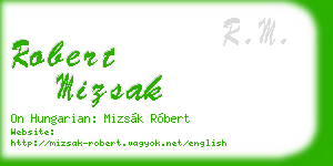 robert mizsak business card